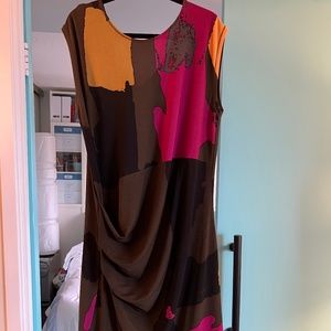 Asymmetrical Hem Ruched Dress